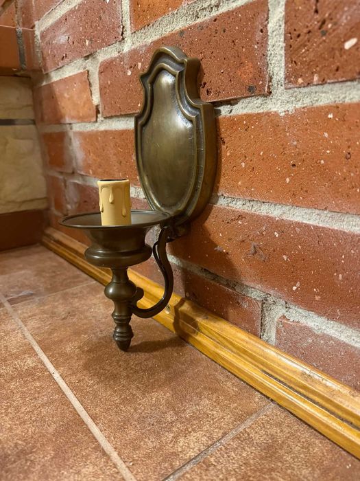 Lampa kinkiet mosiądz