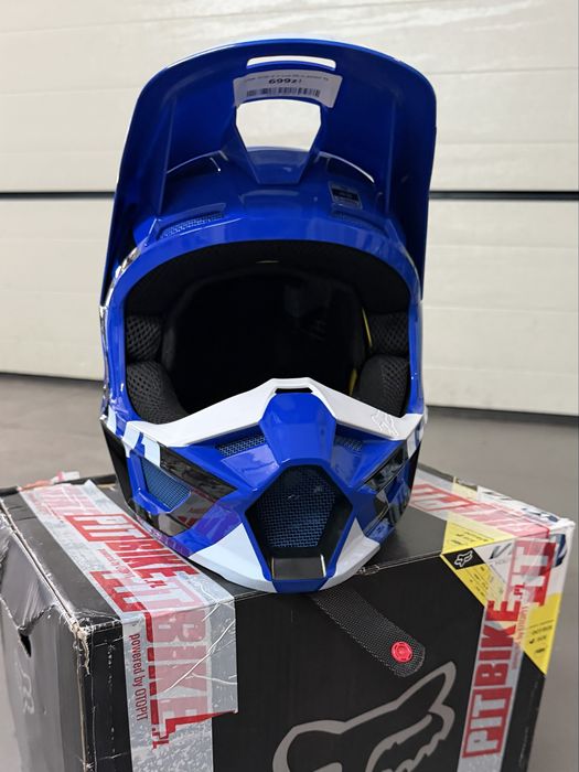 Kask Motocross Fox V1 Junior Lux Blue rozmiar YM