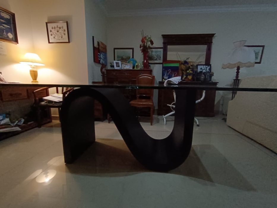 Mesa sala tampo vidro com 2m x 1,06m