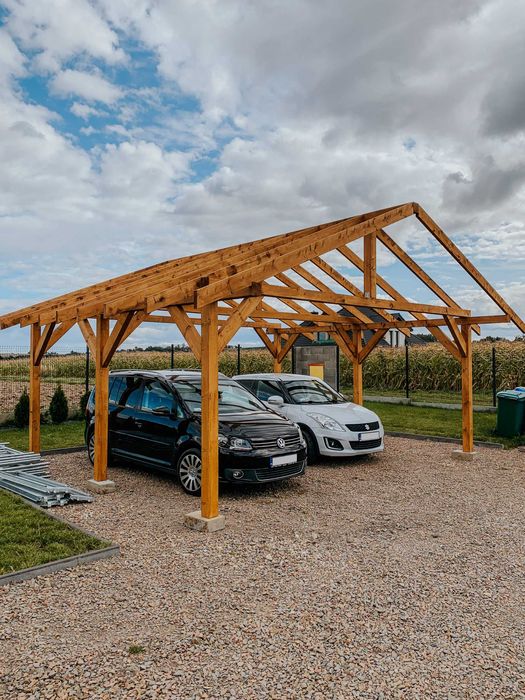 Wiata garażowa, drewniana, samochodowa, Carport, altana, zadaszenia.