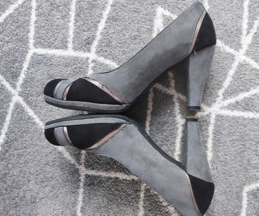buty przejściowe na solidnym obcasie roz. 41