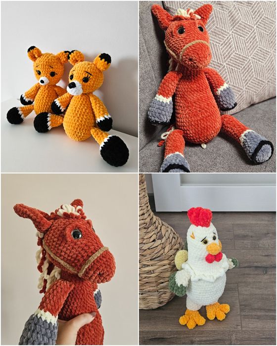 М'які в'язані іграшки ручної роботи, амігурумі