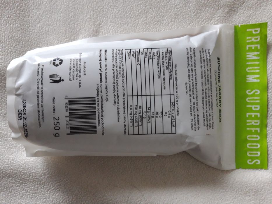 Jagody Goji, 250 gram