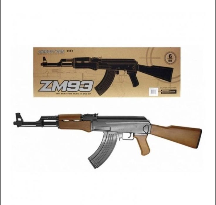 Дитячий автомат Калашнікова АКС-47 ZM 93 металевий із кульками 6мм