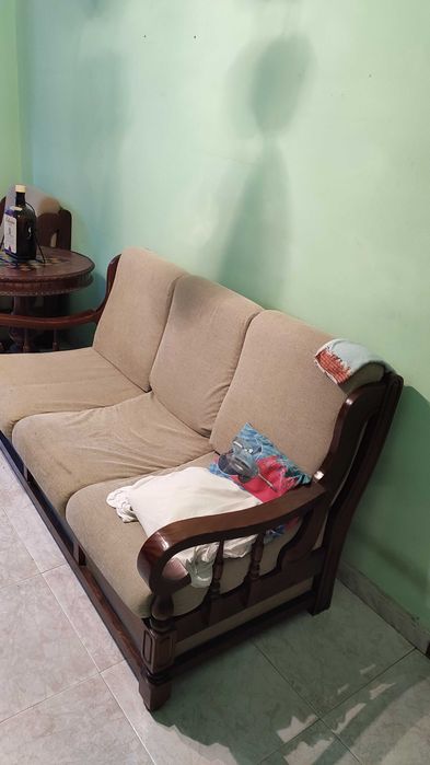 Sofá-cama de sala vintage com Poltrona conjunto