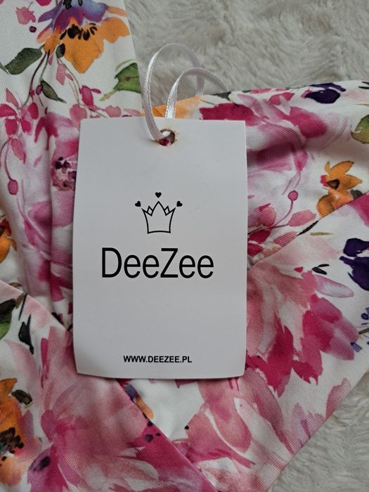 Sukienka na wesele w kwiaty DeeZee rozm.XS