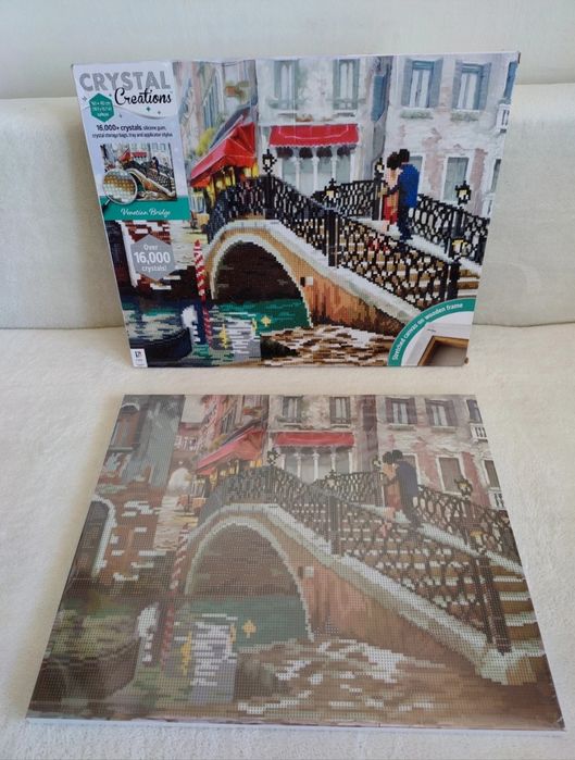 Nowy duży obraz haft mozaika diamentowa Hinkler 50X40cm Most Wenecki