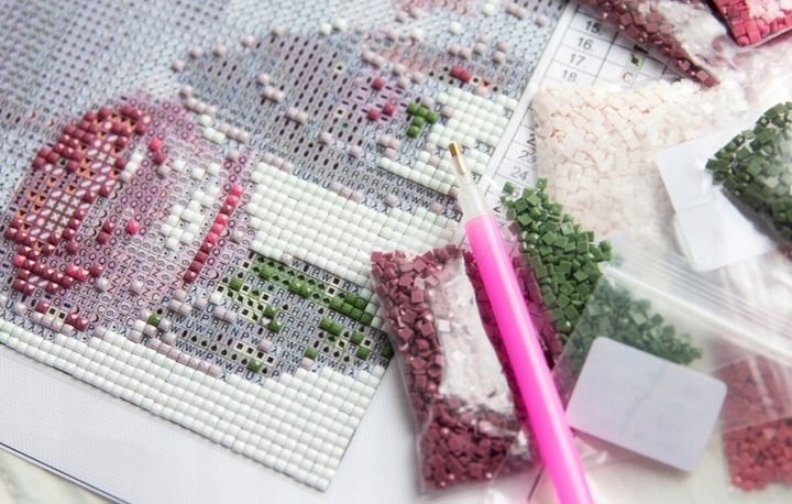 Haft diamentowy 5D 40x30cm mozaika pies kot koraliki obraz kotek