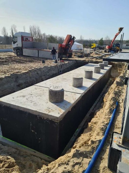 Szambo jedno i dwukomorowe 12 m³ – beton B30, transport HDS