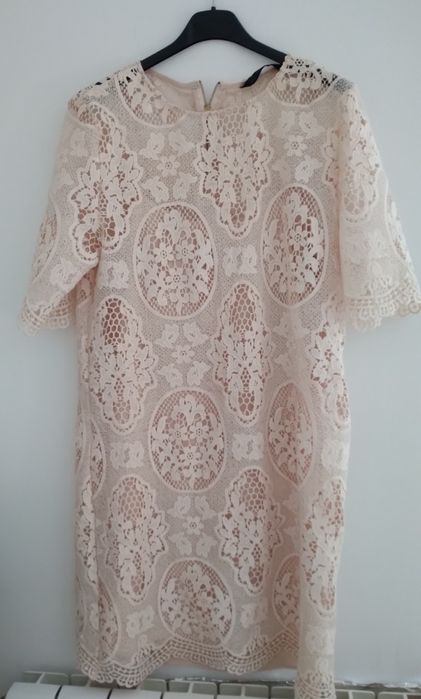 Ażurowa/koronkowa sukienka-Zara Basic