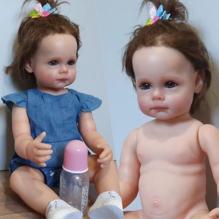 Силиконовая кукла реборн 55 см .Оригинал.3D рисунок,вены