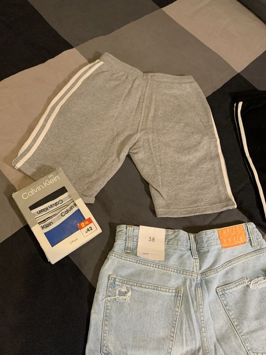 Calções Adidas Originals 3 Stripes, e Bershka Denim NOVOS Originais *