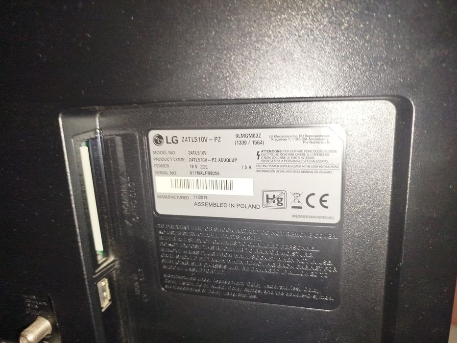 TV LG 24 polegadas sem comando