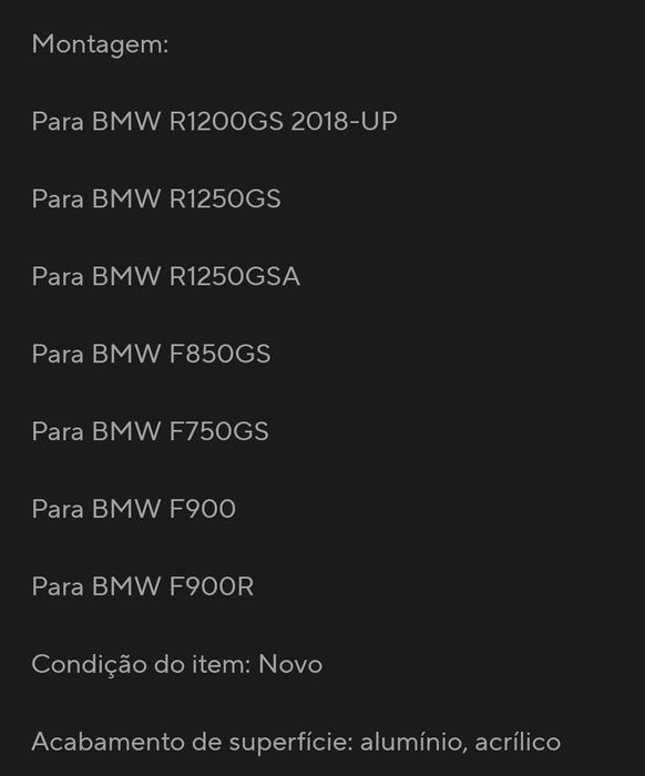 Proteção Display moto BMW F750 GS