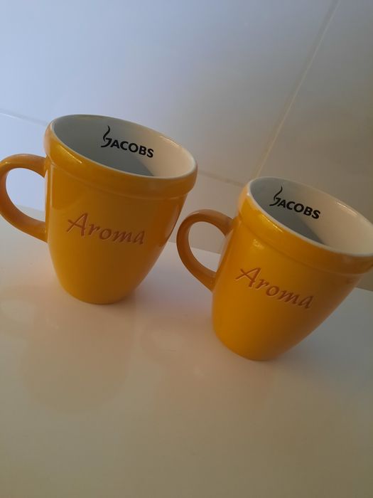 Zolte kubki kolekcjonerskie Jacobs aroma
