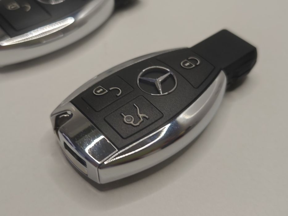 Carcaça Chave Comando Mercedes Benz W204 W212 W176 W246 W207 W218 C E A B CLA CLS GLK 2 3 Botões Cromada Capa Novo