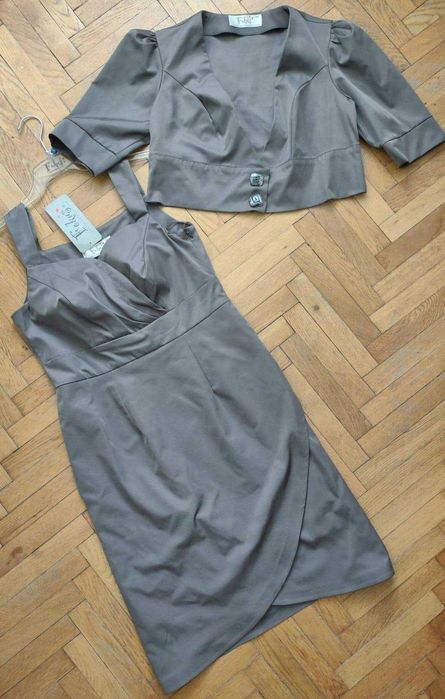 Piękny grafitowy komplet 42/44 wesele, komunia