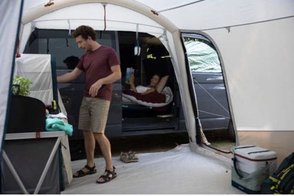 Sala Insuflável Quechua Air Seconds Connect - permite ligação com tenta ou carro