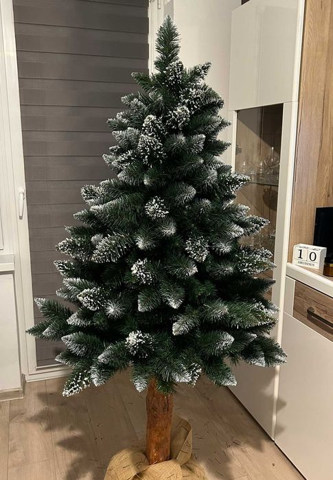 HIT Choinka Sztuczna na Pniu 180 cm SOSNA DIAMENTOWA PREMIUM i Lampki