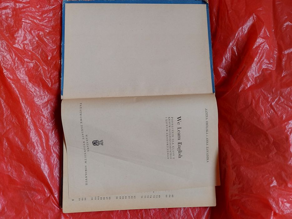 Książka We Learn English 1969rok
