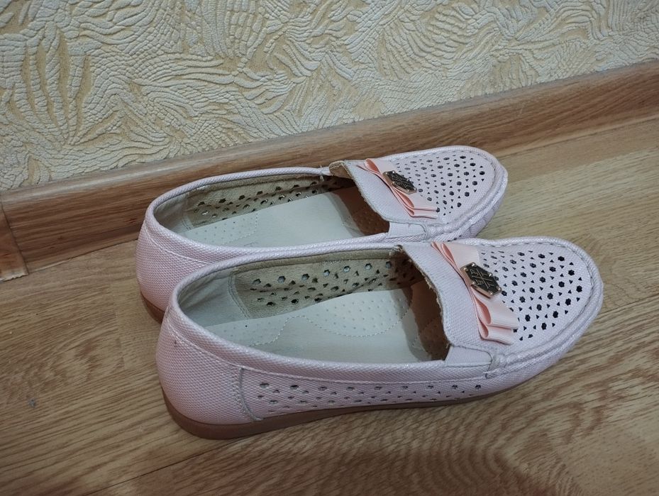 Туфлі жіночі пудрові, р. 39