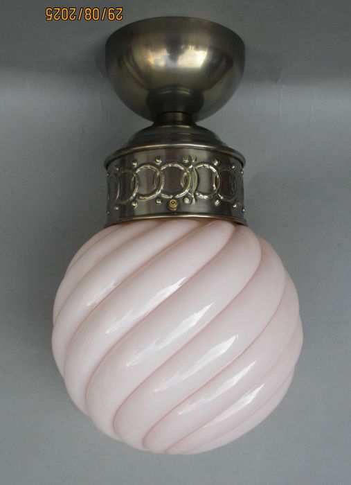 Stary, mosiężny lampion / ampla / plafon /mały żyrandol.