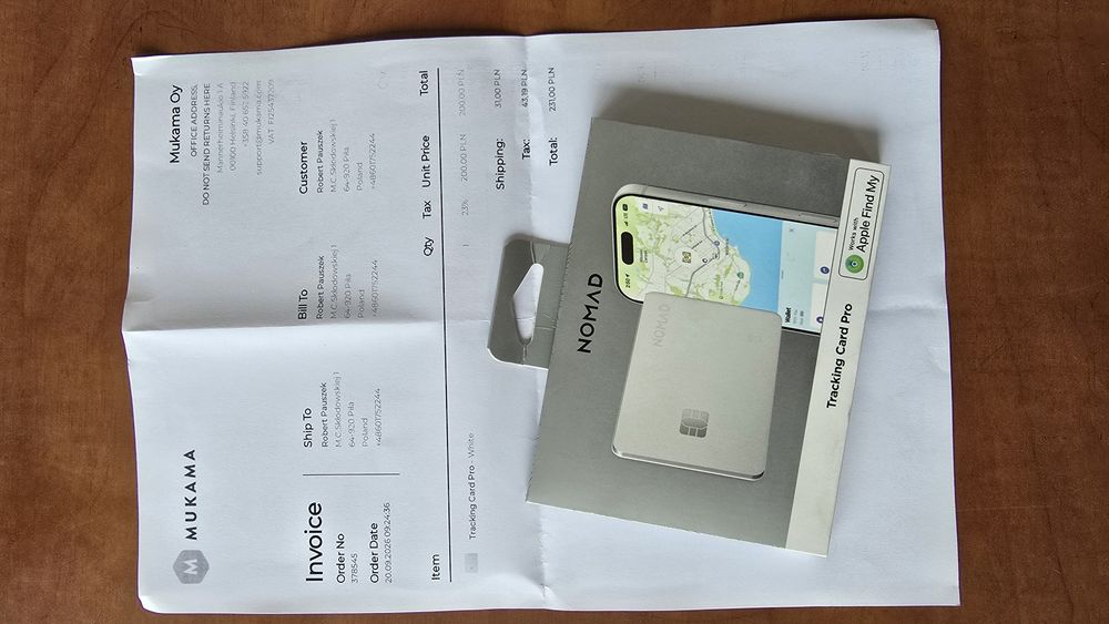 Nomad Tracking Card Pro Apple nowa