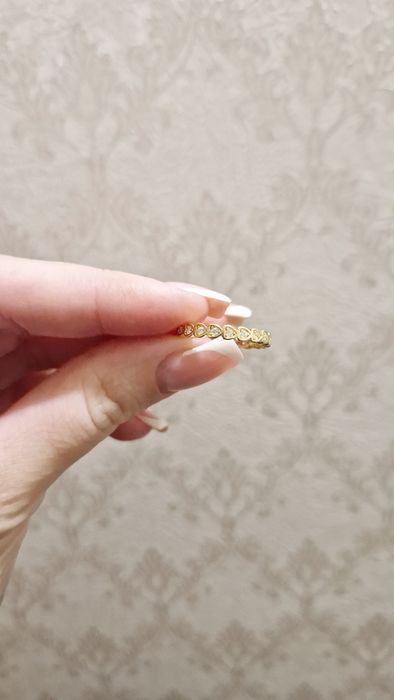 Позолочений комплект сережки та каблучка xuping