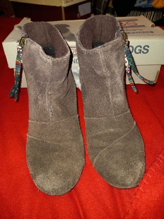 Botins de camurça castanhos - 36 - Skechers