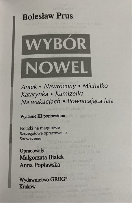 Wybór nowel - Bolesław Prus