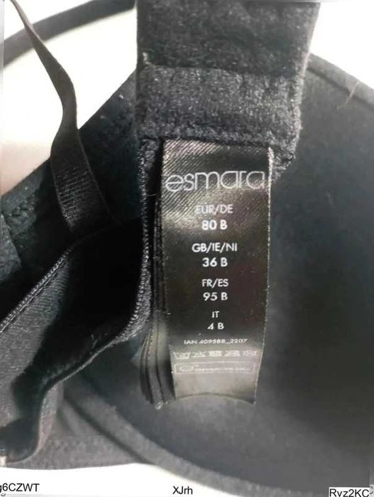 Esmara biustonosz 80B czarny klasyczny z fiszbinami everyday bra