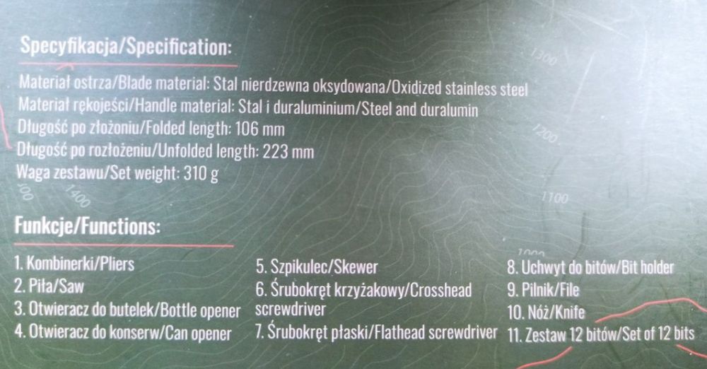 Multitool z pokrowcem