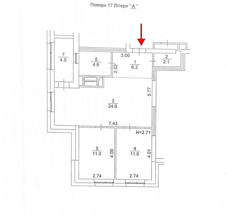 2-кімнатна квартира за адресою (площа 64 м²) - Atlanta.ua - фото 2