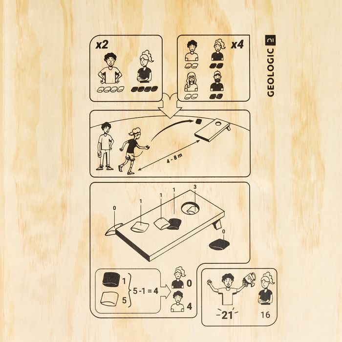 Jogo de Cornhole Compacto Pronto a Jogar