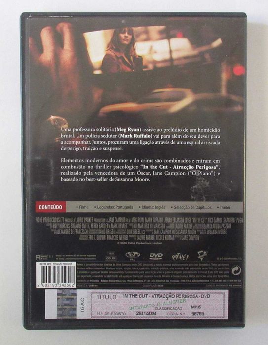 IN THE CUT: Atracção Perigosa (Meg Ryan) (DVD)