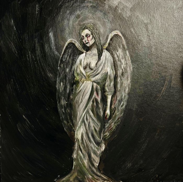 картина ангел акрил ручная работа