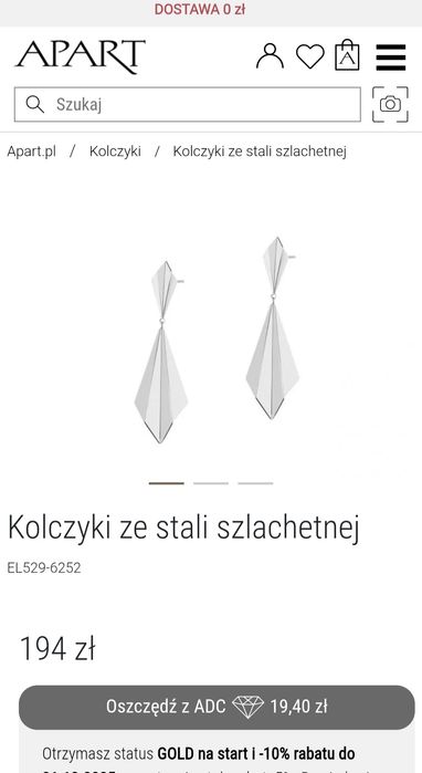Zestaw Apart naszyjnik i kolczyki