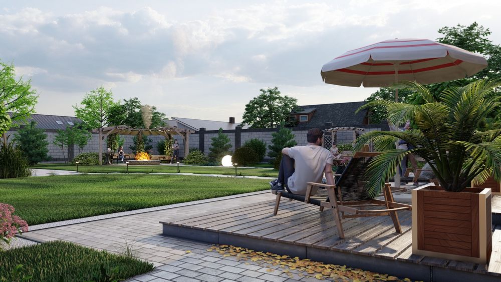 Ландшафтый проект, дизайн 3д, ландшафт 3д, визуализация, проект, 3d