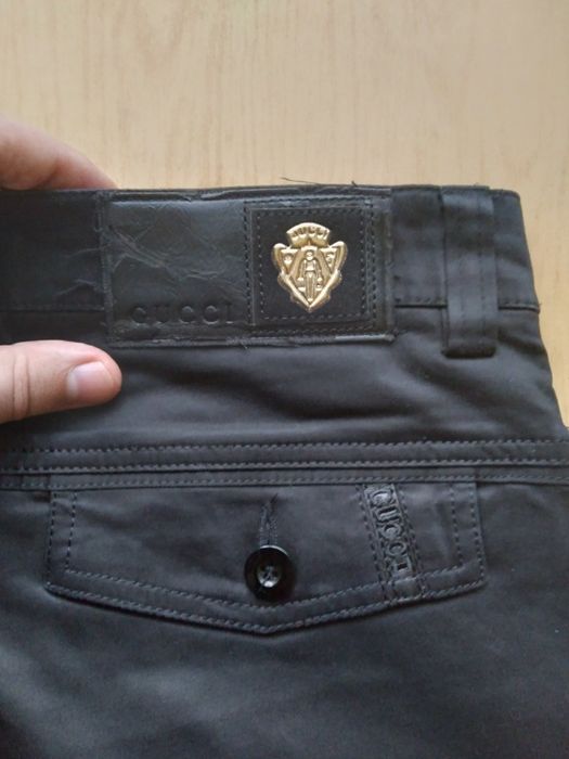 Брюки мужские чёрные  Gucci