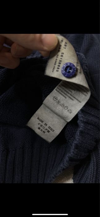 свитер stone island винтаж оригинал редкая линейка с синим патчем L