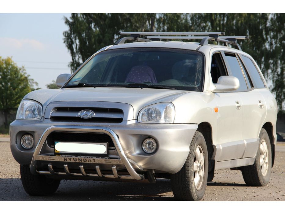 Hyundai Santa Fe 1 2000-2006 рр. Кенгурятник WT004 (нерж)