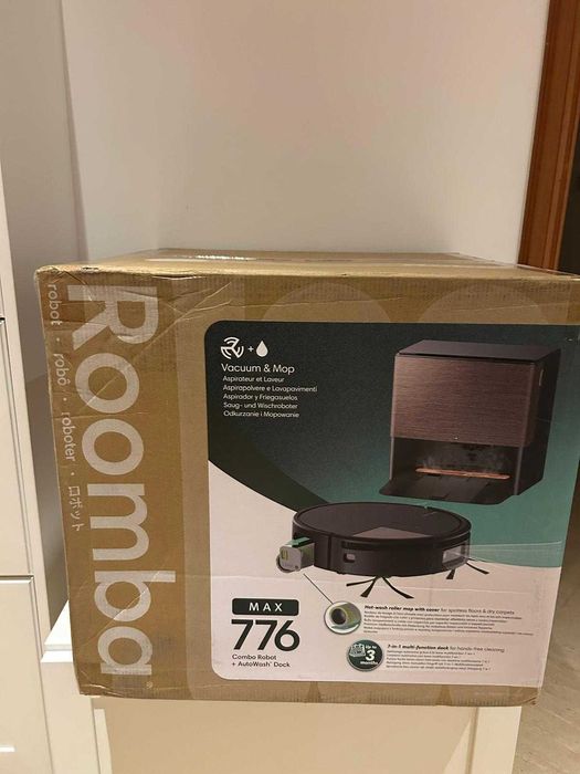 Robot Roomba® Max 776 Combo + Base AutoWash – Preto