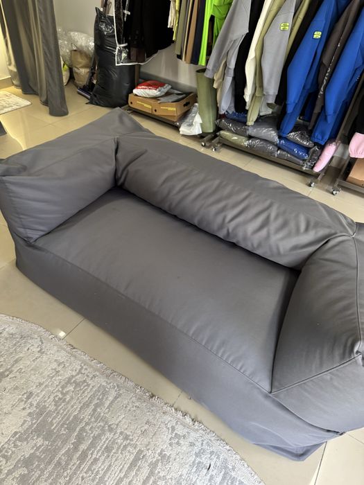 Бескаркасный диван "Кубик-2" серый