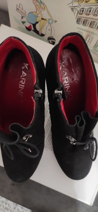 Botki czarne Karino skóra 37