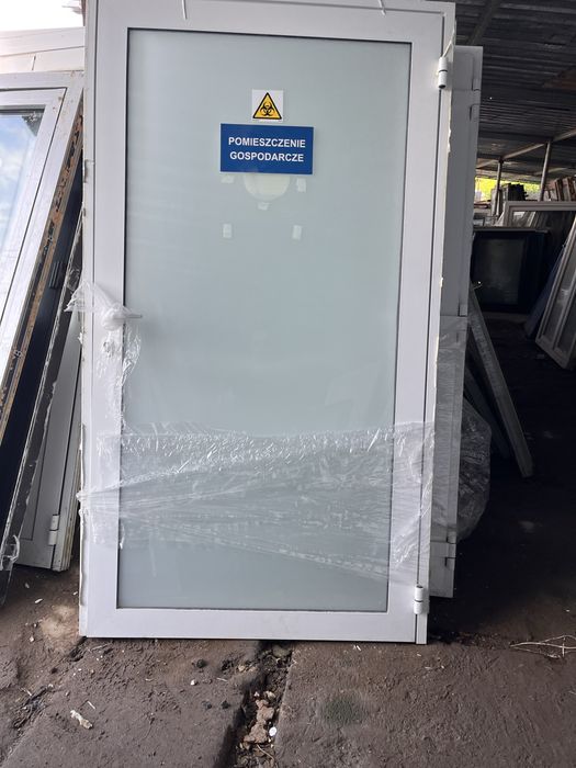 Drzwi aluminiowe wewnętrzne Szyba Matowa 116/210