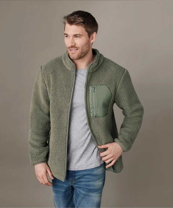 Bluza męska POLAR SHERPA grupa ciepła miękka na zamek z kieszeniami M