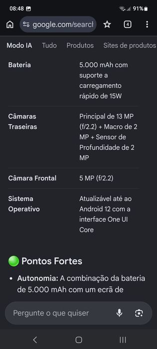 Telemóvel Samsung Galaxy A 02 s