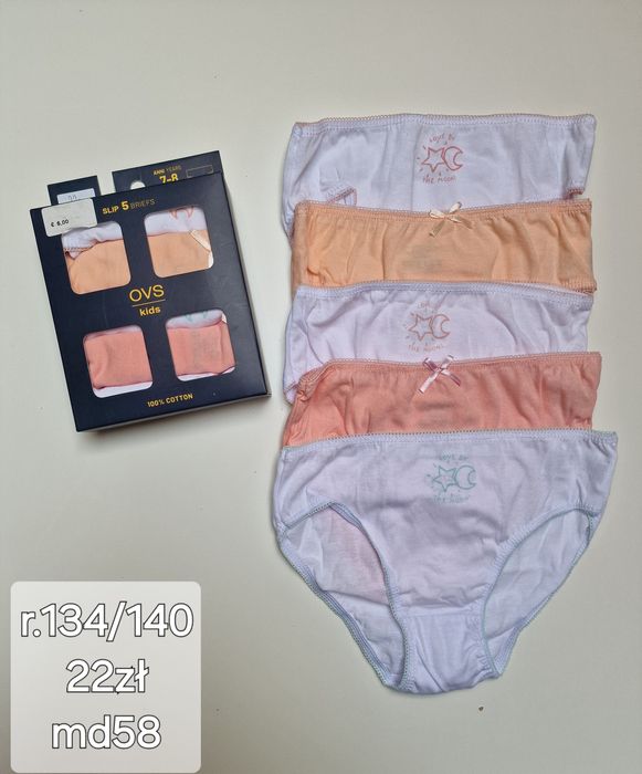 5pak majtki dla dziewczynki rozmiar 134/140