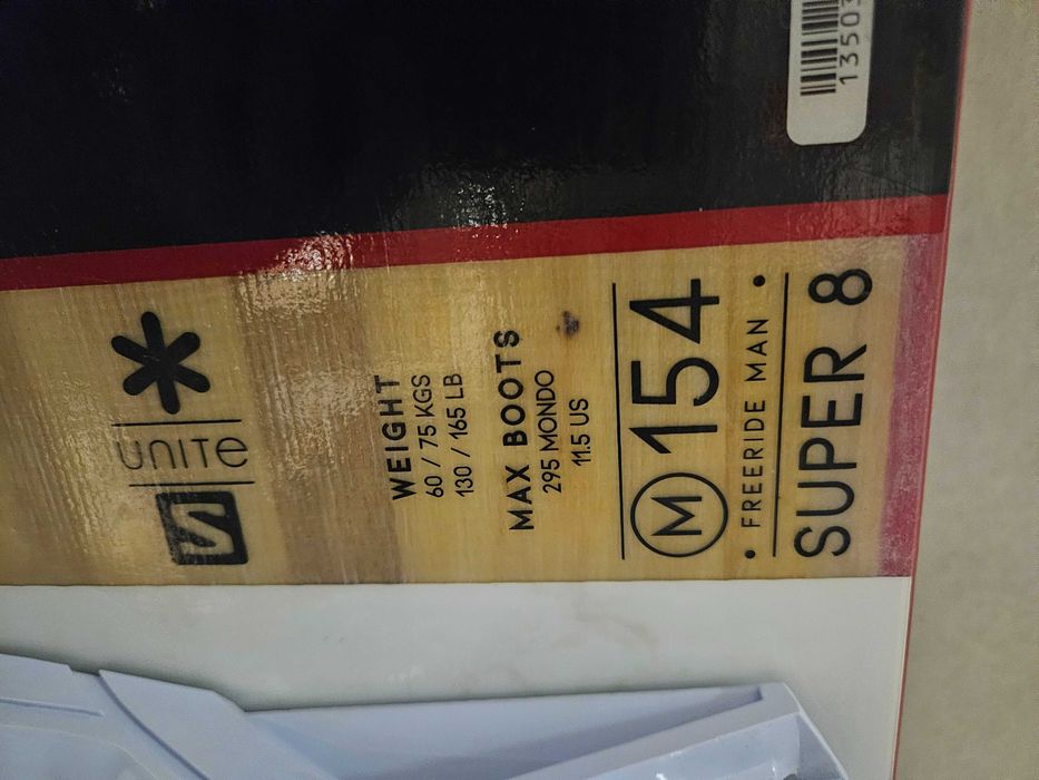 Deska snowboardowa Salomon 154cm 155cm z nowymi wiązaniami