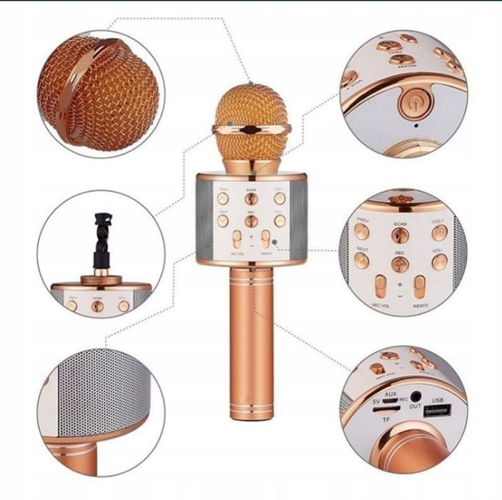 Mikrofon Karaoke Bezprzewodowy Głośnik Bluetooth #139